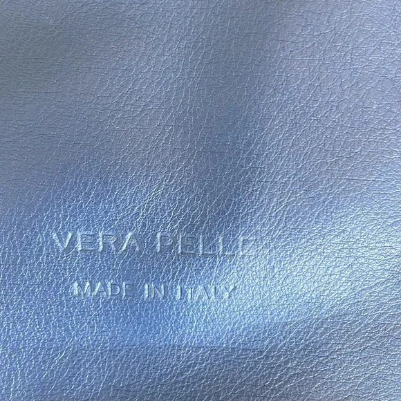 Crossbody bag Navy Italian vegan leather - Picture 2 of 6